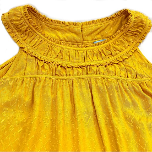 Jacquard Sleeveless Top Turmeric Cynthia Stephe Xl - Picture 11 of 14